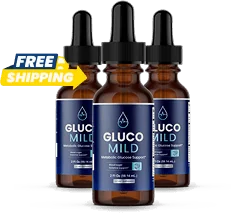 Gluco Mild liquid blood sugar support three-bottle pack